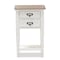 Baxton Studio Dauphine Oak and White Wash Distressed Finish Wood Nightstand 137-7577 - alternate 5
